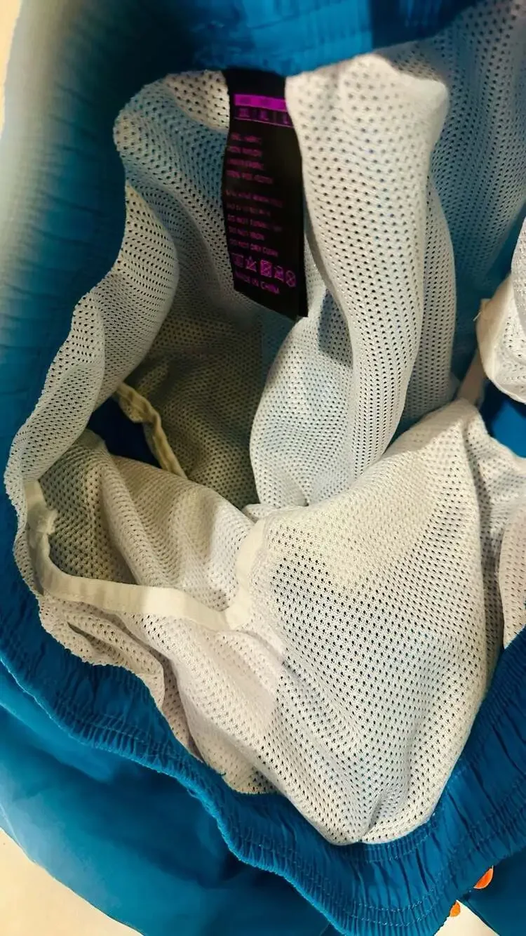 Unbranded Swim Trunks Size L Blue Nylon Quick Dry Beach Shorts